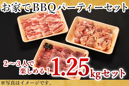 佐賀牛 華味鳥 九州産豚 BBQセット 3種 合計1.25kg アウトドア バーベキュー 牛肉 豚肉 鶏肉