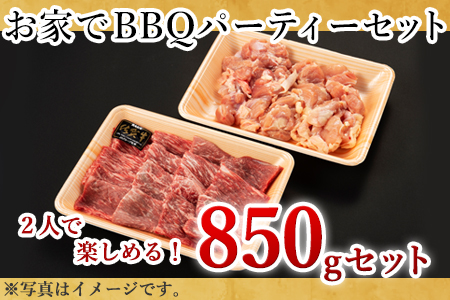 佐賀牛 華味鳥 BBQセット 2種 合計850g アウトドア バーベキュー 牛肉 鶏肉