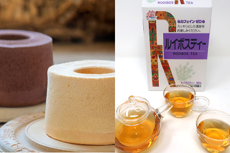 ホッと一息 ブレークタイムセット お米のシフォンケーキ ジュエリーバウム ルイボスティー コラボ