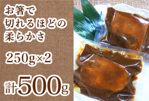 牛タンシチュー250g×2パック(合計500g) 急速冷凍真空パックでお届け お箸で切れるほどの柔らかさ