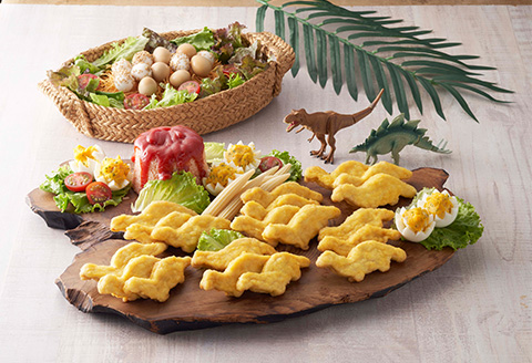 恐竜チキンナゲット 500g×2袋(合計1kg) 恐竜 チキン ナゲット 電子レンジ お弁当 おかず おやつ おつまみ 食品 子供向け