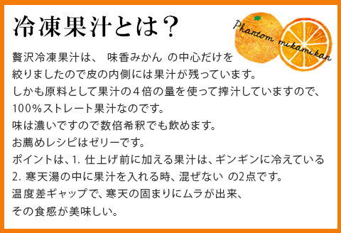 飲み比べ 冷凍果汁2種×各5個(合計10個) 味香みかん 柑橘 ジュース 飲料 ミカン ストレート フルーツ 詰合せ