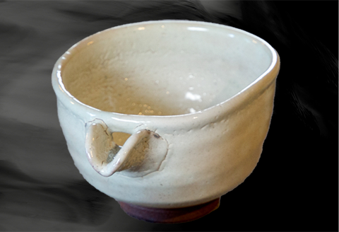 唐津焼 粉引唐津 片口 三代中野霓林作