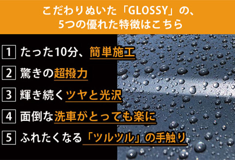 ガラスコーティング剤 自動車用 (大容量200ml) KIRAPI-CAR(キラピカ) GLOSSY カーコーティング剤 洗車 洗車用品 洗車グッズ 自動車 車