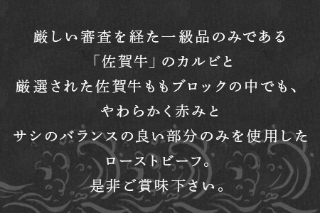 佐賀牛ローストビーフ 4個900g&佐賀牛カルビ焼肉800g 和牛 肉 おつまみ