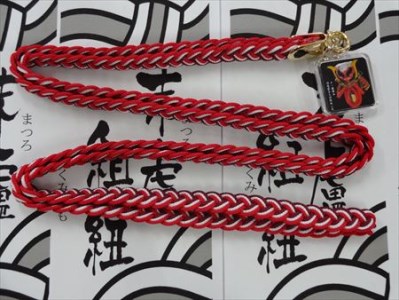 末盧組紐「十一番曳山 米屋町 酒呑童子と源頼光の兜」唐津くんち ストラップ まつろくみひも