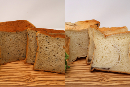 食パン 1斤 4個入(純食×2斤・白苺と白あん・紅茶とオレンジ) 生クリームは純生クリーム最高峰『あじわい』を使用 バター・小麦粉も国産