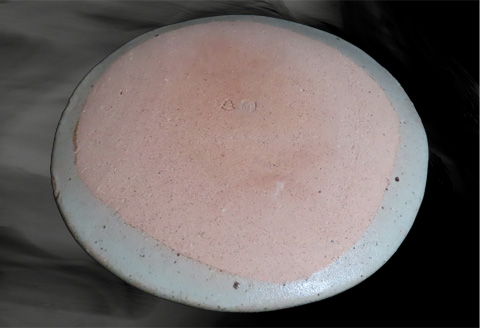 唐津焼 唐津松絵陶板(丸型) 三代中野霓林作 飾り皿 盛り皿