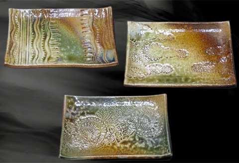 唐津焼〆陶板セット 五枚組 陶器 皿 プレート 日常使い 贈り物 ギフト