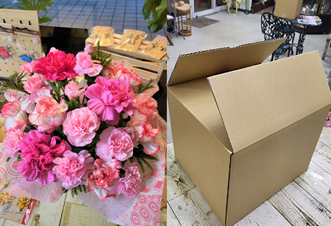 母の日 カーネーションのアレンジメントフラワー(メッセージカード付き) 花 お祝い プレゼント