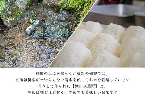 特別栽培棚田米「蕨野」5kg×1袋(合計5kg) 家庭排水が一切入らない自然水で作られたお米 10日に1回精米で新米のような味わい