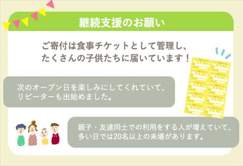子ども食堂(返礼品なし)寄付チケット10食分 ふるさと納税を通じて子どもたちの食事や学習を支援 ボランティア 佐賀県 唐津市 貧困 飢餓 居場所 子供食堂 つながり 繋がり