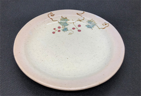 唐津焼 釉裏紅中皿 かわいい 丸皿 プレート 取り皿 デザート ギフト