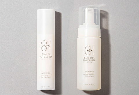 クオン フェイスケアセット(フェイスソープ &オールインワンセラム) 天然由来 スキンケア 化粧品 コスメ 美容液 QUON