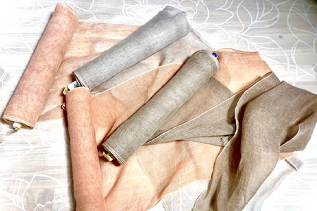 草木染/ストール(ピンク系) 1枚 一年中使え夏は汗を取り冬は首元の暖め 手染め