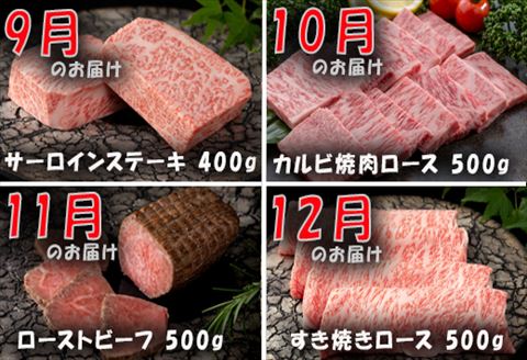 【定期便全12回】佐賀牛定期便「ローストビーフ(3回)・サーロイン(2回)・ロースブロック・ハンバーグ(2回)・カルビ(モモ)・カルビ(ロース)・しゃぶしゃぶ用(ロース)・すき焼き用ロース」毎月発送