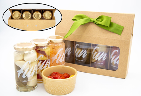 fun おまかせ ピクルス4本セット 各100g×4本 おつまみ 野菜 トマト さつまいも たまねぎ きゅうり 大根 うずら 瓶詰め ギフト