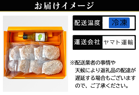 「父の日」唐津バーグ8個と柚子胡椒ソースのギフトセット 総菜 肉 ハンバーグ 贈答用