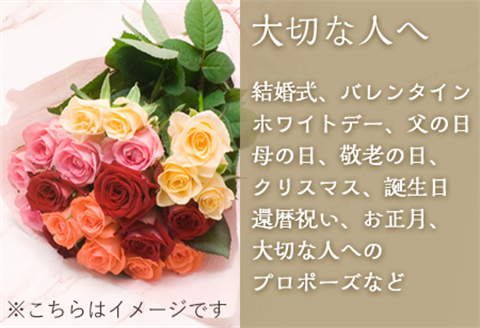 バラの花束 ミックス 60本 長さ40cm前後を厳選 産地直送 摘み立て プレゼント用 最高品質 栄養剤付