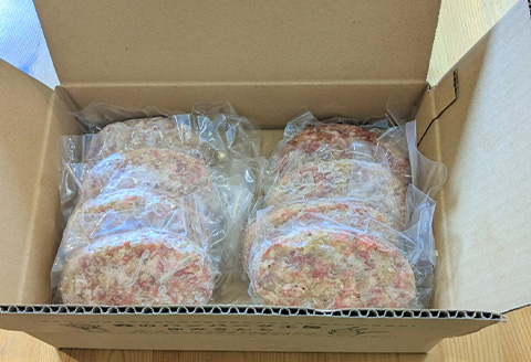 九州産黒毛和牛入り 手ごねハンバ－グ 140g×8個(合計1.12kg) 冷凍