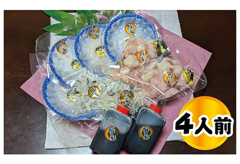 唐津産 とらふぐてっさと切り身の贅沢食べ比べ！4人前
