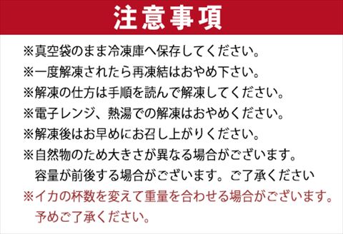 訳あり 唐津呼子産いか活造り 1杯(約200g以上) 急速冷凍 新鮮そのまま食卓へ！イカ 刺身 簡単 ギフト