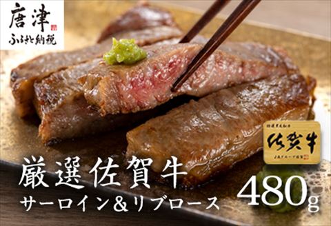 厳選佐賀牛 サーロインステーキ180g リブローススライス300g 2種(合計480g)セット「2024年 令和6年」