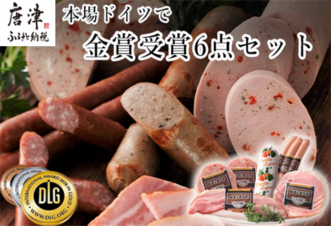 本場ドイツで金賞受賞 6点セット (合計約541g) 匠のハム・ベーコン・ソーセージ 合成添加物不使用 詰合せ おつまみ おかず 贈答用 ギフト