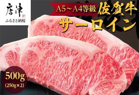 佐賀牛 サーロインステーキ250g×2枚(合計500g) 和牛 ご褒美に ギフト用 2人前 A5~A4等級 霜降り牛肉