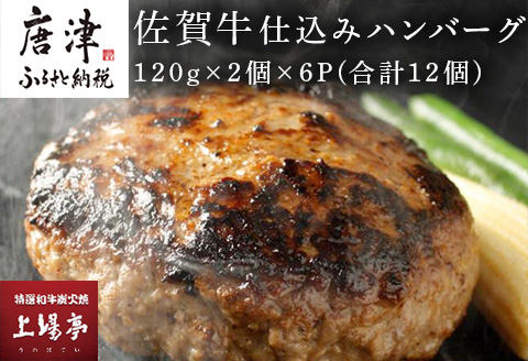 佐賀牛仕込みハンバーグ 120g×2個×6P(合計12個) 佐賀牛と佐賀産豚肉をブレンド 贈り物 お土産 小分け