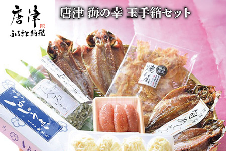 唐津 海の幸 特別限定 玉手箱セット 【無添加・無着色】唐津産 旬アジ 醤油みりん 淡汐干し ミシュランガイド掲載店 手作り 佐賀 呼子イカしゅうまい  無着色メンタイコ 国産 焼きいか 唐津産: 唐津市ANAのふるさと納税