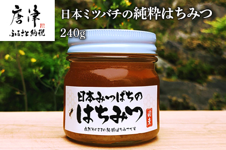 日本ミツバチの純粋はちみつ 240g 瓶 自然 蜜
