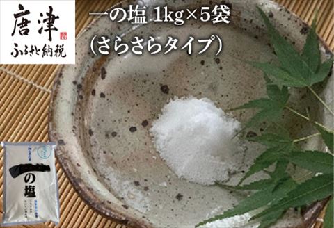 唐津 一の塩 1kg×5袋 (さらさらタイプ) 調味料 料理 しお ソルト