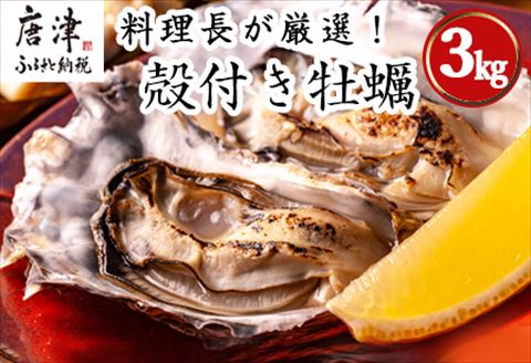 『予約受付』[令和6年1月10日から発送]いろは島の料理長が厳選!唐津産 牡蠣3kg ナイフ 軍手付 (加熱用殻付き) かき カキ 殻付き牡蠣 養殖 まがき 貝 海鮮 シーフード