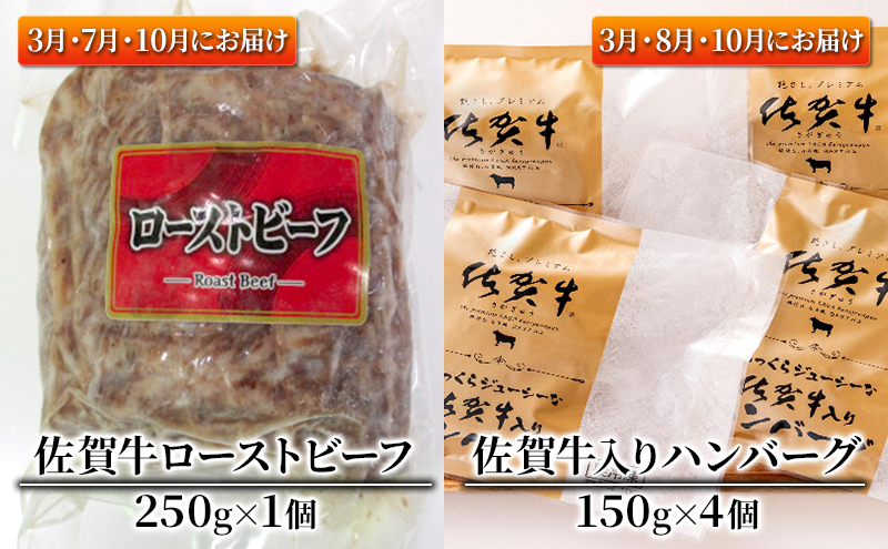 定期便 12ヶ月 佐賀牛 バラエティ セット