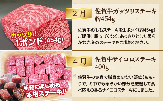 【偶数月に計６回】佐賀牛ステーキ定期便 _f-92