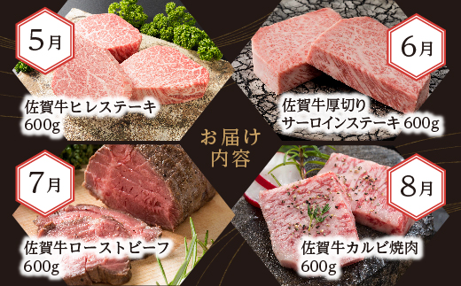i-6【定期便12回】厳選 佐賀牛 食べ比べ 毎月お届け 月替り 佐賀牛定期便 全12回