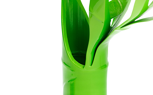 【ANA限定】 h-22【竹アート・オブジェ】花器(Kaki)