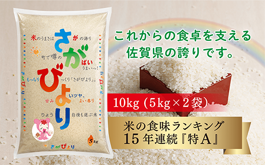 【令和6年産】 米 10kg さがびより 精米 お米 5kg×2袋 計10kg _b-340