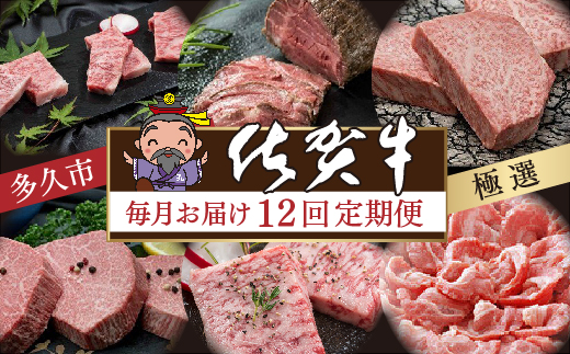 j-17【定期便12回】佐賀牛ヒレステーキも届く 極選 佐賀牛 定期便 毎月お届け 全12回