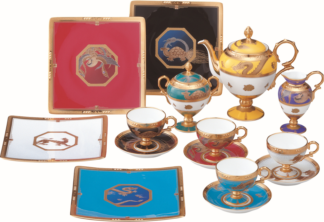 四神17PCティーセット 058-H1194