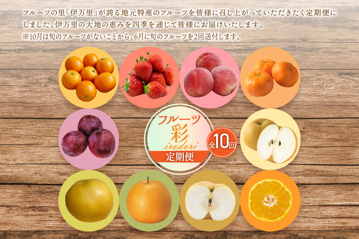 フルーツ定期便【10回便】彩 いちご もも みかん等 10種類 999-B990
