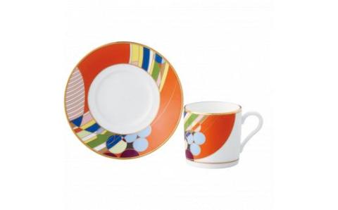 フランク・ロイド・ライト デザイン テーブルウェア（マーチバルーンズ）コーヒー碗皿ペアセット 058-H1022