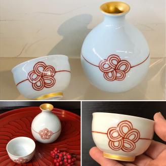 伊万里焼 梅水引酒器セット 165-H1072