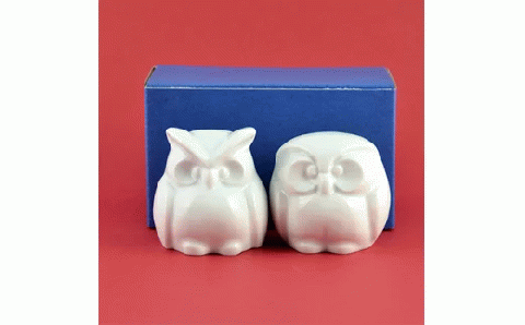 【伊万里焼】ふくろう2個セットインテリア 置物 縁起物 025-H468