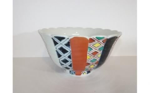 【伊万里焼】伊万里錦地紋菊割丼五個セット 035-H526