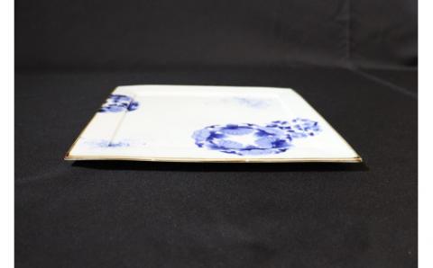 【伊万里焼】古染付けプレート皿（瀬貞） 031-H560