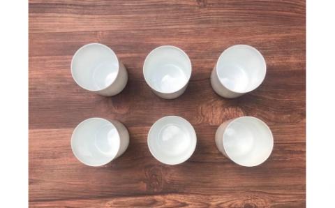 【伊万里焼】白磁 薄造り卵殻手 コップ揃6個 056-H686