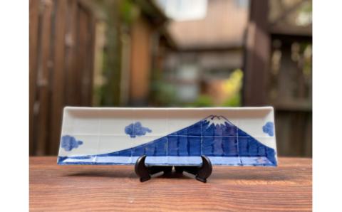 【伊万里焼】富士山 ペア長角皿 056-H778