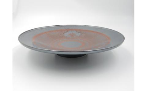 「黒鍋島八寸鉢」黒鍋島・伊万里・鍋島・磁器・市川光山窯 022-H784